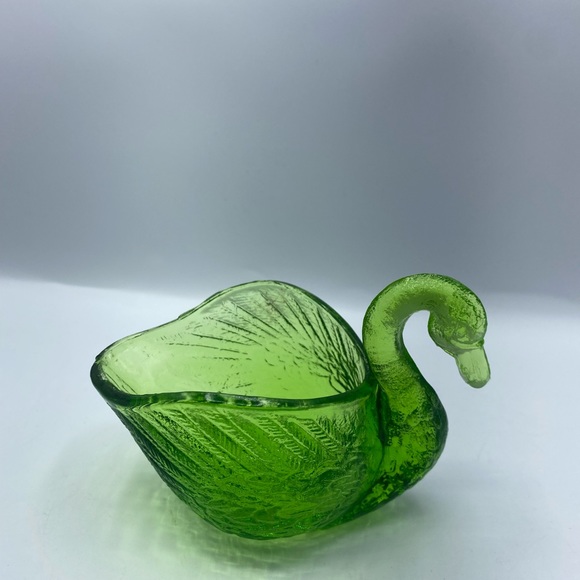 Vintage Dugan green swan  candle tea light holder Figurine shelf decor retro - Picture 7 of 8